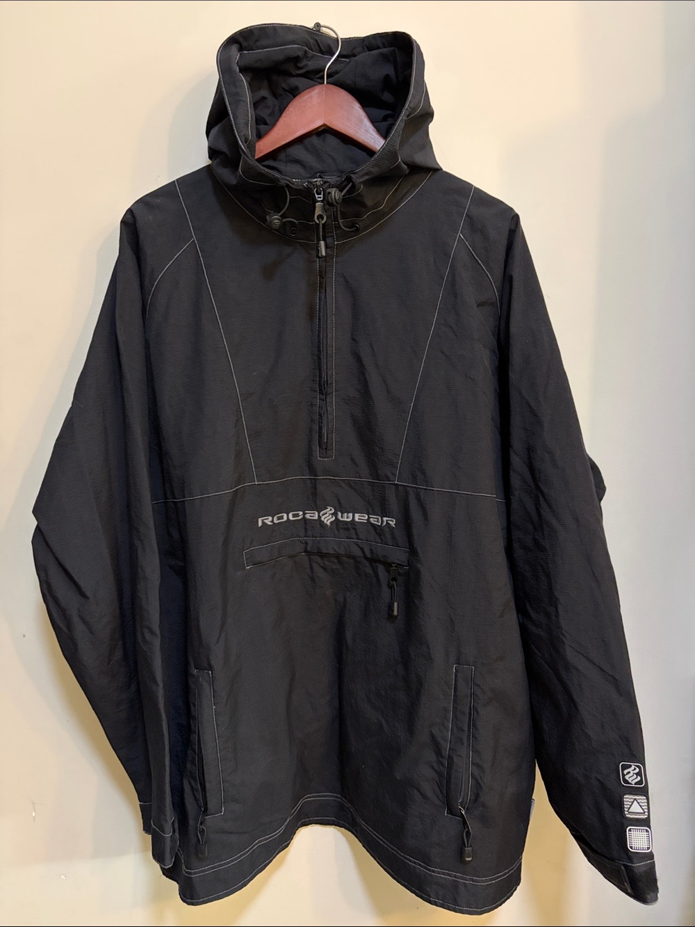 Rocawear Y2K Anorak Windbreaker Jacket Embroidered Logo XL HipHop Streetwear